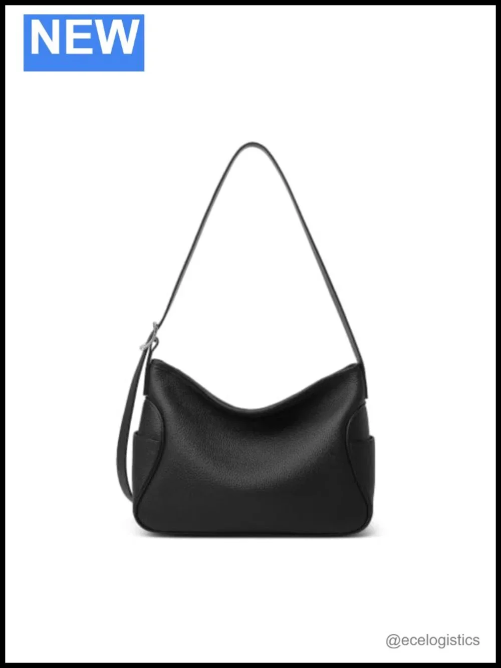Genuine Leather Hobo Purse for Women, Soft Top Grained Shoulder Tote Bag with
